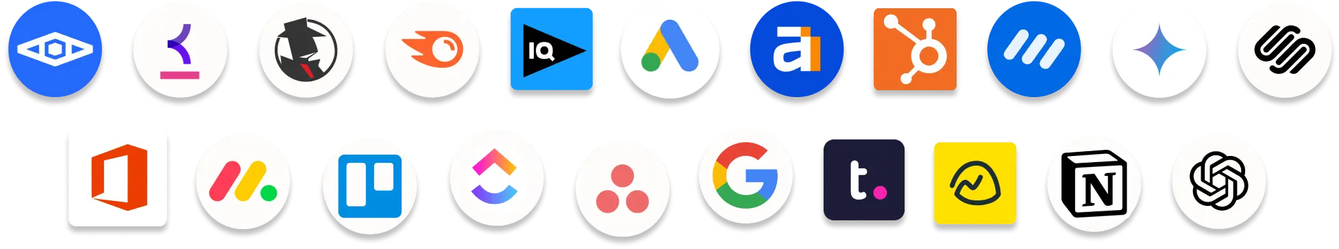 Social Media and Content Marketing Service Page - (all logos)