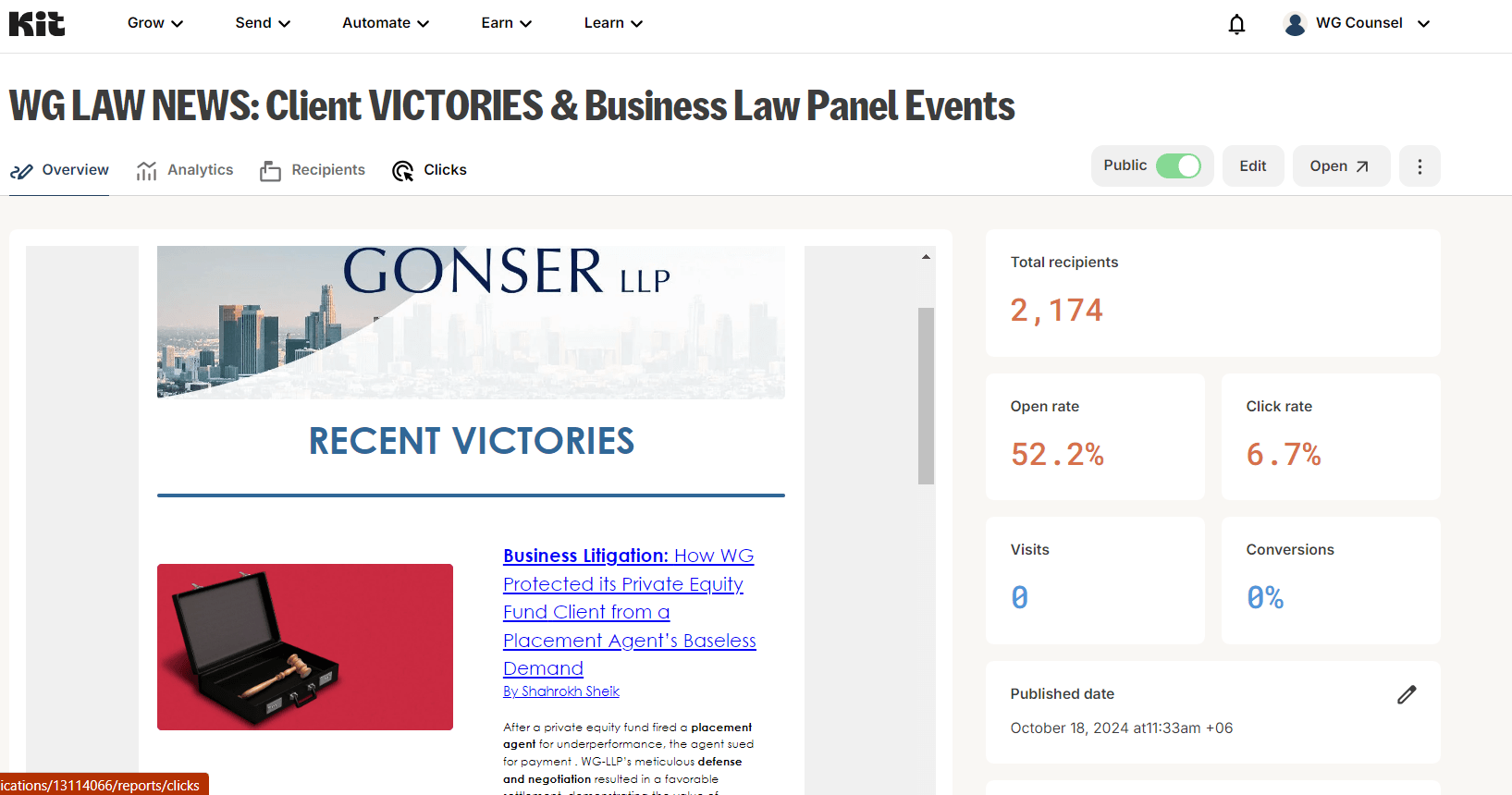 Social Media and Content Marketing 60 How WG-LLP Achieved a 53% Open Rate, Transforming Newsletters into a Digital Magazine