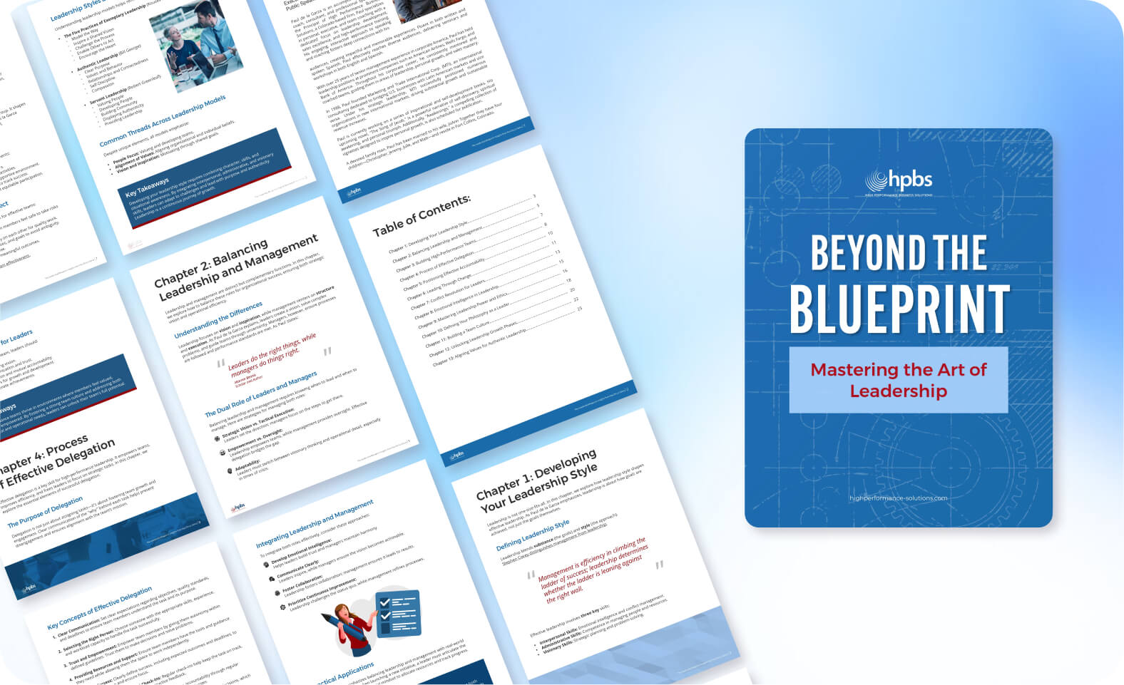 Beyond the blueprint